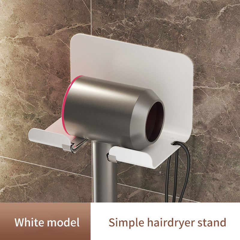 Hair Dryer Rack Punch Free Bathroom Hair Dryer Bracket Toilet Wall Mounted Air Dryer Stand