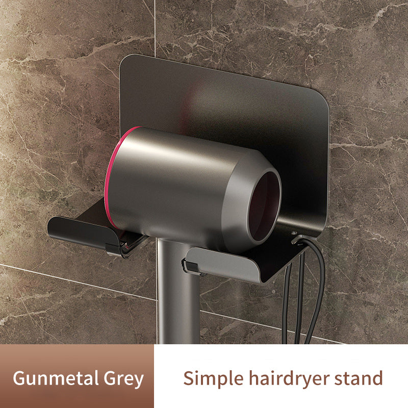 Hair Dryer Rack Punch Free Bathroom Hair Dryer Bracket Toilet Wall Mounted Air Dryer Stand