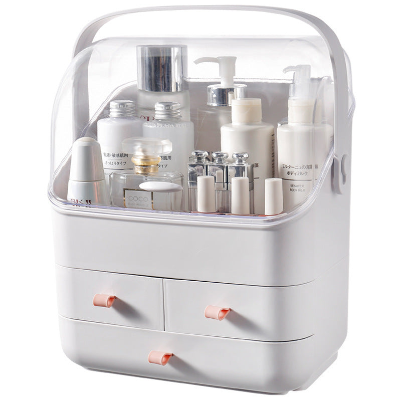 Cosmetics Storage Box Household Transparent Simple Dust-proof Large-Capacity Drawer Makeup Box Drawer Storage