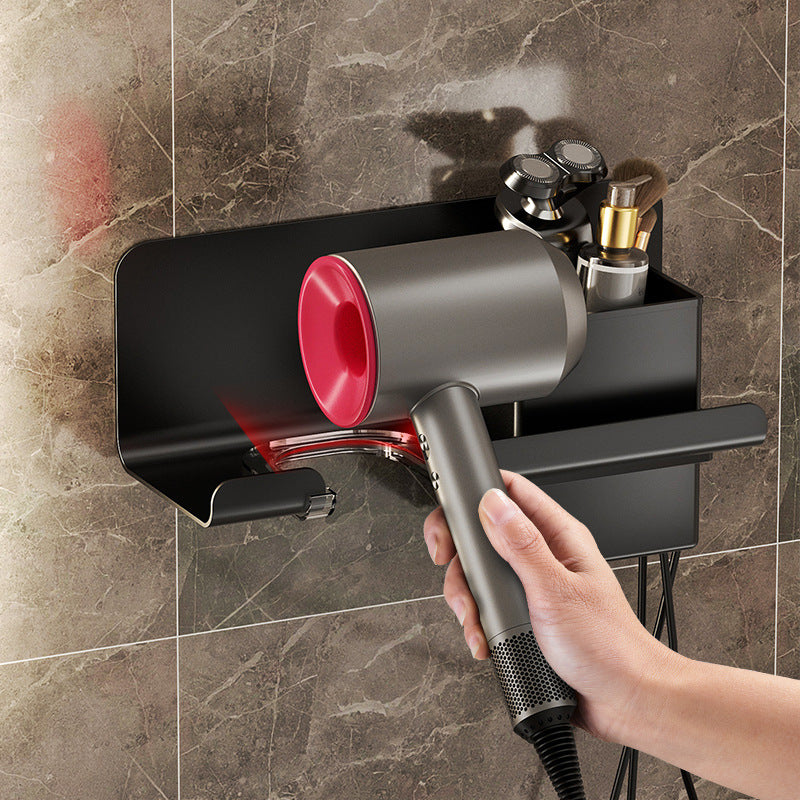 Hair Dryer Rack Punch Free Bathroom Hair Dryer Bracket Toilet Wall Mounted Air Dryer Stand