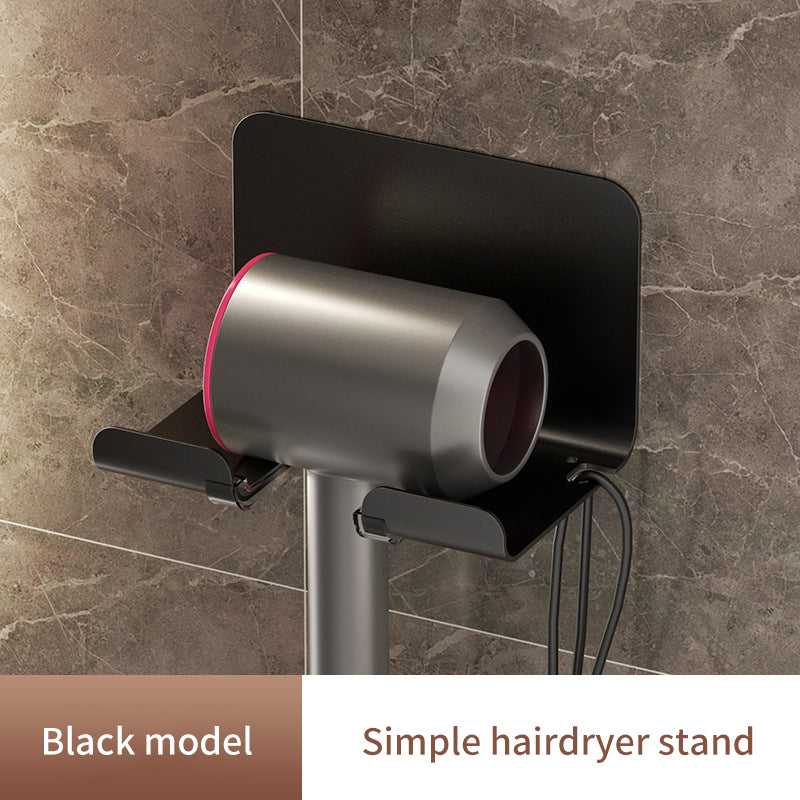Hair Dryer Rack Punch Free Bathroom Hair Dryer Bracket Toilet Wall Mounted Air Dryer Stand